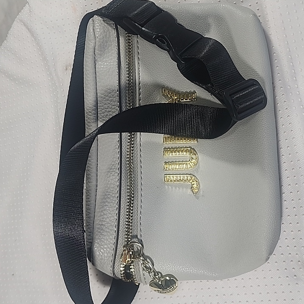 Juicy Couture BLANK CHECK Pebbled Belt Bag Fanny Pack - Picture 2 of 14